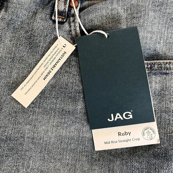 NWT JAG Jeans Women's Ruby Mid Rise Straight Crop Jeans - Nomadic Blue Size 18W - Picture 8 of 10